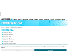 Tablet Screenshot of cartelera.laverdad.es